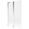 Mexen Mist L вана параван двукрилен 110 x 150 cm, прозрачен, хром - 8A9L-110-011-01-00