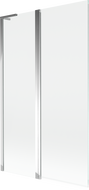 Mexen Mist L вана параван двукрилен 110 x 150 cm, прозрачен, хром - 8A9L-110-011-01-00