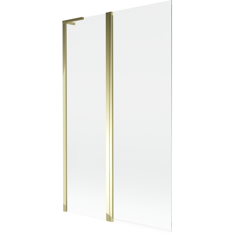 Mexen Mist L параван за вана 2-крилен 110 x 150 см, прозрачен, златист - 8A9L-110-011-50-00