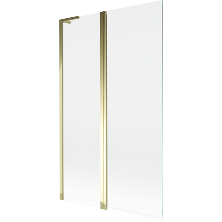 Mexen Mist L параван за вана 2-крилен 110 x 150 см, прозрачен, златист - 8A9L-110-011-50-00