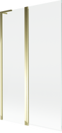Mexen Mist L параван за вана 2-крилен 110 x 150 см, прозрачен, златист - 8A9L-110-011-50-00