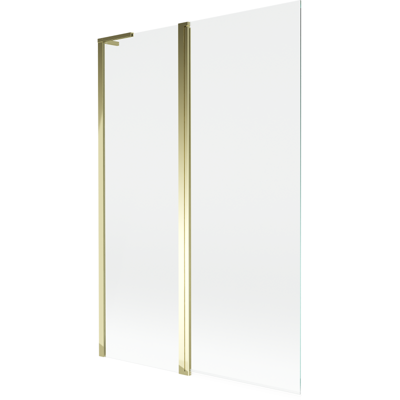 Mexen Mist L параван за баня с 2 крила 120 x 150 см, прозрачен, златен - 8A9L-120-011-50-00