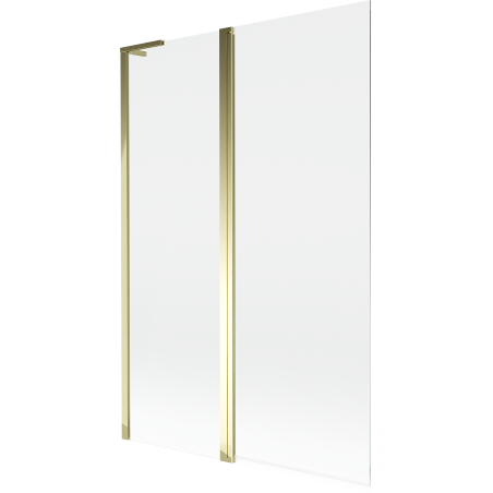 Mexen Mist L параван за баня с 2 крила 120 x 150 см, прозрачен, златен - 8A9L-120-011-50-00