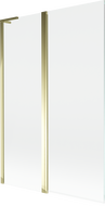 Mexen Mist L параван за баня с 2 крила 120 x 150 см, прозрачен, златен - 8A9L-120-011-50-00