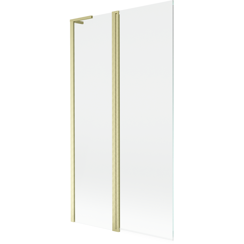 Mexen Mist L параван за вана с 2 крила 100 x 150 см, прозрачен, златен четкан - 8A9L-100-011-55-00