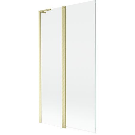Mexen Mist L параван за вана с 2 крила 100 x 150 см, прозрачен, златен четкан - 8A9L-100-011-55-00