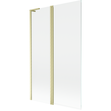Mexen Mist L параван за вана 2-крилен 110 x 150 см, прозрачен, златен четкан - 8A9L-110-011-55-00