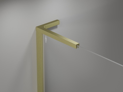 Mexen Mist L параван за вана с 2 крила 120 x 150 cm, прозрачен, златисто матов - 8A9L-120-011-55-00