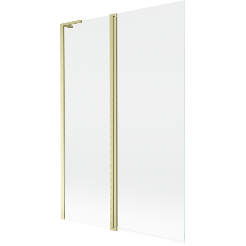 Mexen Mist L параван за вана с 2 крила 120 x 150 cm, прозрачен, златисто матов - 8A9L-120-011-55-00