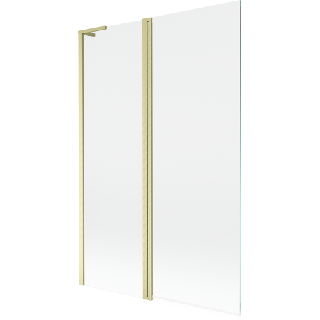 Mexen Mist L параван за вана с 2 крила 120 x 150 cm, прозрачен, златисто матов - 8A9L-120-011-55-00