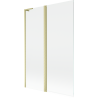 Mexen Mist L баня преграда 2-крила 120 x 150 см, прозрачна, златна четкана - 8A9L-120-011-55-00