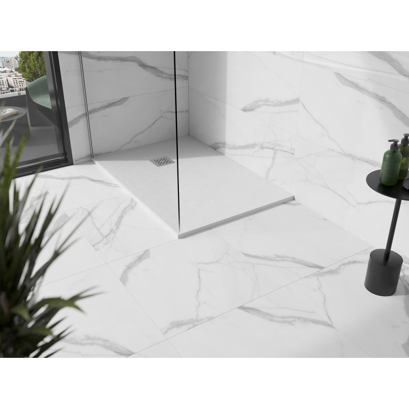 Mexen Stone+ правоъгълно композитно поддушово корито 100 x 90 см, бяло - 44109010