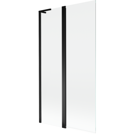 Mexen Mist L параван за вана, двукрилен 100 x 150 см, прозрачен, черен - 8A9L-100-011-70-00