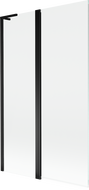 Mexen Mist L параван за вана 2-крилен 110 x 150 см, прозрачен, черен - 8A9L-110-011-70-00