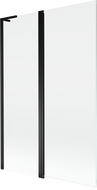 Mexen Mist L параван за баня с 2 крила 110 x 150 см, прозрачен, черен - 8A9L-120-011-70-00
