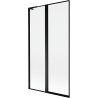 Mexen Mist L параван за вана 2-крилов ляв 100 x 150 см, черна рамка, черен - 8A9L-100-011-70-70-L