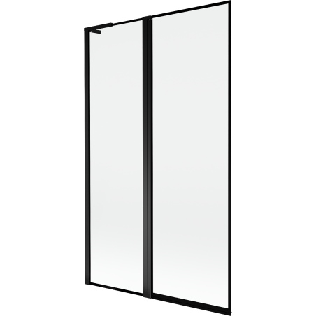 Mexen Mist L параван за вана, 2-крилен, ляв 110 x 150 см, черна рамка, черен - 8A9L-110-011-70-70-L