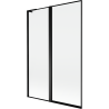 Mexen Mist L параван за вана 2-крилен, ляв 120 x 150 см, черна рамка, черен - 8A9L-120-011-70-70-L