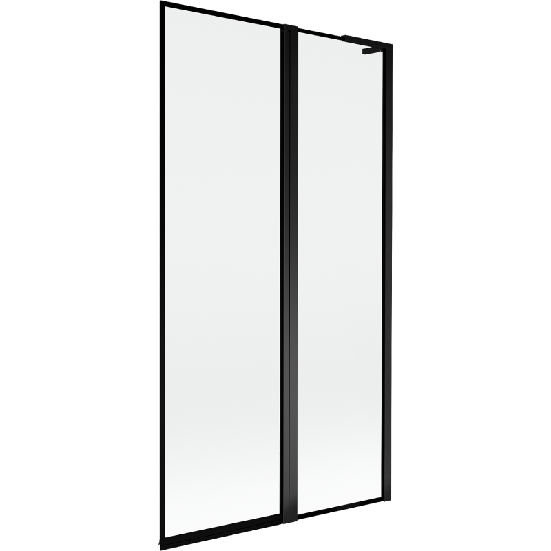 Mexen Mist L сгъваем екран за вана 2-крилен десен 100 x 150 см, черна рамка, черен - 8A9L-100-011-70-70-P