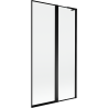 Mexen Mist L сгъваем екран за вана 2-крилен десен 100 x 150 см, черна рамка, черен - 8A9L-100-011-70-70-P