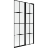 Mexen Mist L душ преграда с две крила дясна 100 x 150 см, черна решетка, черна - 8A9L-100-011-70-77-P