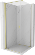 Mexen Mist-B душ кабина с панти 80 x 80 см, прозрачна, злато мат - 8A2T-080-080-55-00