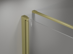 Мексен Mist-B  душ кабина с врата 70 x 100 см, прозрачна, злато четковано - 8A2T-070-100-55-00