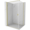 Mexen Mist-B сгъваема душ кабина 100 x 120 см, прозрачна, златна четка - 8A2T-100-120-55-00