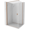Mexen Mist-B душ кабина с отваряща се врата 80 x 85 см, прозрачна, четкана мед - 8A2T-080-085-65-00