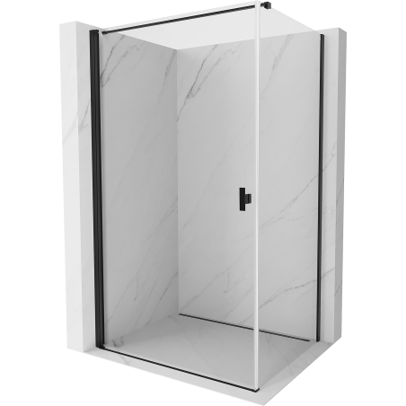 Mexen Mist-B душ кабина отваряща се 90 x 80 см, прозрачна, черна - 8A2T-090-080-70-00