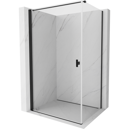 Mexen Mist-B люлееща се душ кабина 80 x 90 см, прозрачна, черна - 8A2T-080-090-70-00