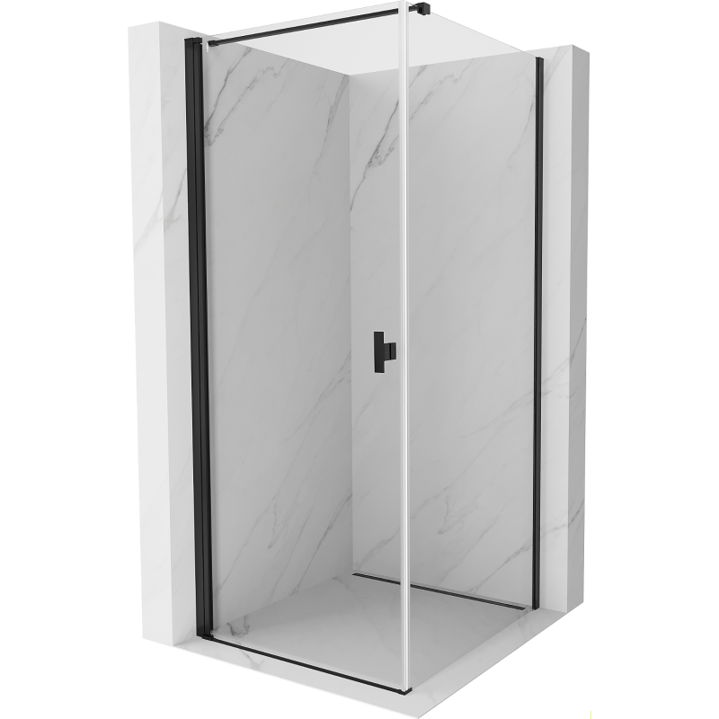 Mexen Mist-B душ кабина отваряема 90 x 90 см, прозрачна, черна - 8A2T-090-090-70-00