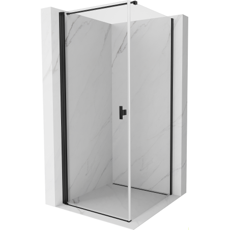 Mexen Mist-B окачена душ кабина 95 x 95 см, прозрачна, черна - 8A2T-095-095-70-00
