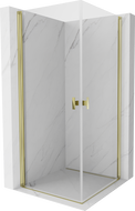 Mexen Mist-B Duo душ кабина с врати 75 x 75 см, прозрачна, златна - 8A2-075-075-50-00