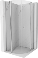 Mexen Mist полукръгла душ кабина с врата 90 x 90 см, прозрачна, хром - 8A32-090-090-01-00