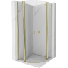 Mexen Mist полукръгла душ кабина 90 x 90 см, прозрачна, златиста - 8A32-090-090-50-00