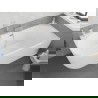 Mexen Silo свободностояща ъглова дясна рифелна вана 170 x 80 см, бяла, преливник матов никел - 52891708000P-97