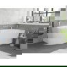 Mexen Silo свободностояща ъглова дясна рифелна вана 170 x 80 см, бяла, преливник матов никел - 52891708000P-97
