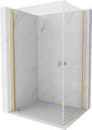 Mexen Mist-B Duo кабина за душ с отварящи се врати 100 x 70 см, прозрачно, златно матово - 8A2-100-070-55-00