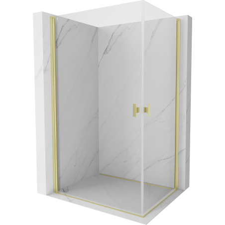 Mexen Mist-B Duo душ кабина с врати 90 x 85 см, прозрачна, златна матирана - 8A2-090-085-55-00