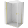 Mexen Mist-B Duo душ кабина с врати 90 x 85 см, прозрачна, златна матирана - 8A2-090-085-55-00