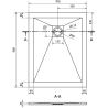 Mexen Stone+ правоъгълна композитна душ кабина 90 x 70 см, сив бетон - 44617090