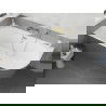 Mexen Silo свободно стояща ъглова вана лява нарязана 150 x 75 см, бяла/сива, прелив златен матиран - 52891507562L-55