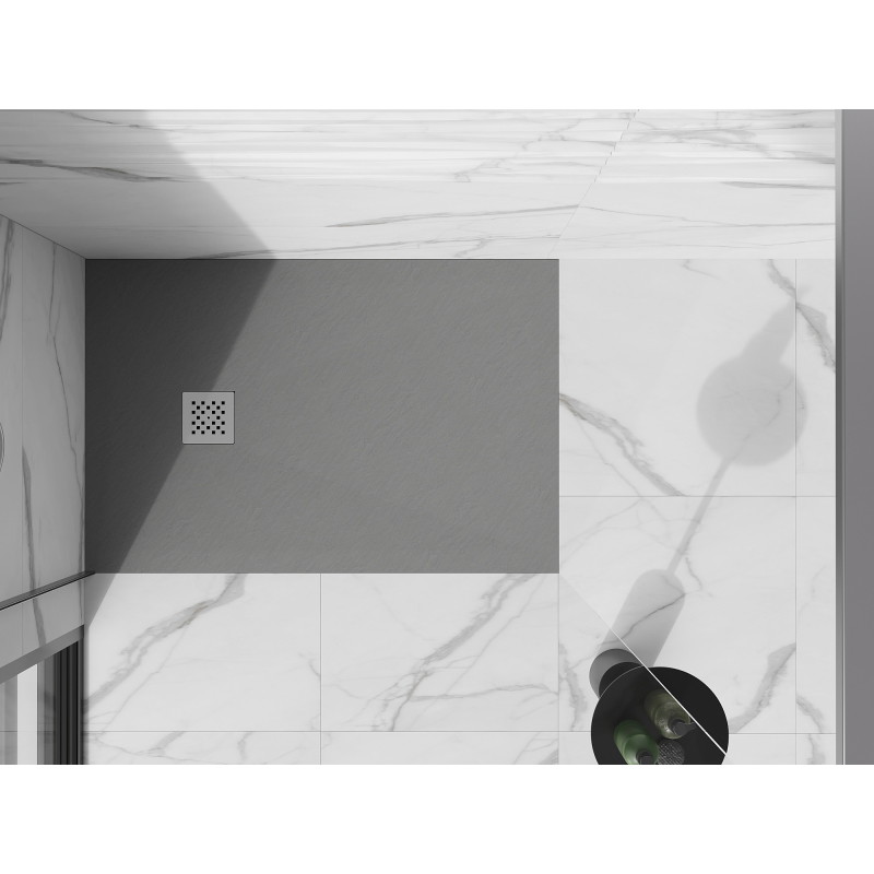 Mexen Stone+ правоъгълна композитна душ кабина 100 x 70 см, сив-бетон - 44617010