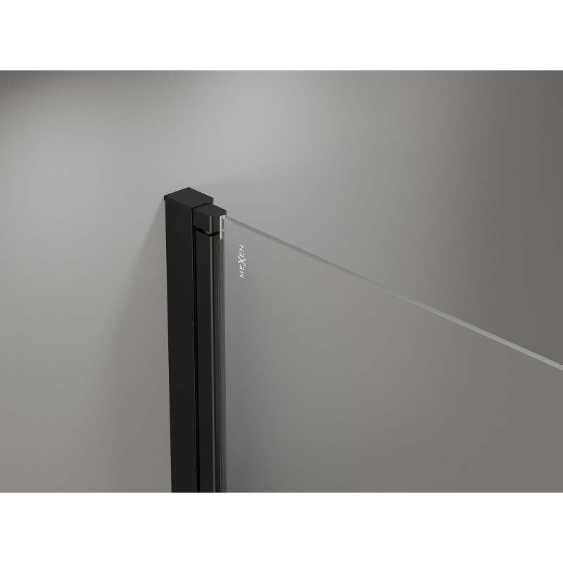 Mexen Mist-F Дюо сгъваема душ кабина 85 x 85 см, черна рамка, черна - 8A6-085L-085P-70-70