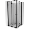 Mexen Mist-F Дюо сгъваема душ кабина 85 x 85 см, черна рамка, черна - 8A6-085L-085P-70-70