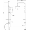 Mexen T62 душова колона, графит - 798626293-66