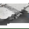 Mexen Silo самостоятелна вана за ъглово ляво оребряване 170 x 80 см, бяло/сиво, хромирано преливане - 52891708062L-01