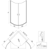 Mexen Mist ъглова душ кабина отваряема 90 x 90 см, прозрачна, черна - 8A31-090-090-70-00