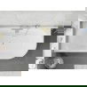 Mexen Silo самостоятелна вана лява ъглова рифлена 170 x 80 см, бяла/сива, златна матирана преливка - 52891708062L-55